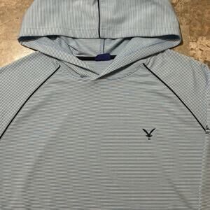 Footjoy Hoodie Mens Large Blue Sandals Emerald Bay Bahamas Golf Cotton UPF